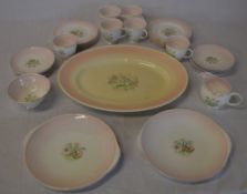 Various Suzie Cooper ceramics including "Romance" pink pattern