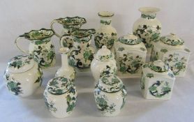 Selection of Masons Ironstone ceramics 'Chartreuse' pattern