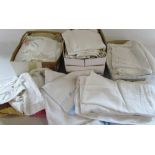Assorted linen and tableware etc