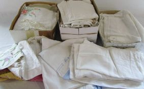 Assorted linen and tableware etc