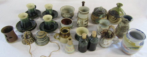 Assorted of studio pottery including Beverley Pottery,