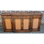 Regency style mahogany breakfront sideboard W183cm by H90cm