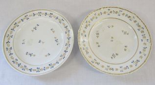 2 early 19th century Crown Derby plates D 20 cm