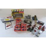 Various boxed and playworn die cast cars etc inc Dinky and Corgi