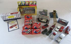 Various boxed and playworn die cast cars etc inc Dinky and Corgi