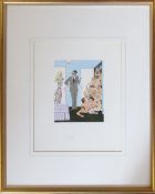 Signed cartoon watercolour on milburn board by Francis Wilford-Smith (1927-2009) known as Smilby,