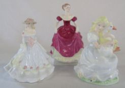 3 Coalport figurines - The Goose girl,