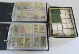 2 albums of cigarette cards & box of loose cards