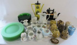 Selection of ceramics and glassware inc Portmeirion (af), sewing machine teapot (af),