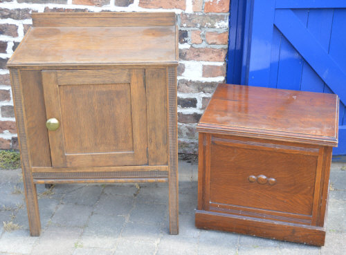 Bedside cabinet and a commode