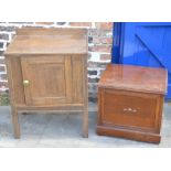 Bedside cabinet and a commode