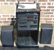 Technics stack system including speakers, turntable, amp,