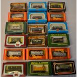 18 boxed model railway wagons including Mainline & Airfix