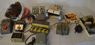 Large quantity of model railway electrical's including wiring,