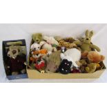 Selection of soft toys inc boxed Compare the Meerkat toy