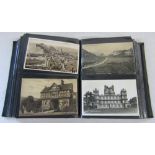 Postcard album of approximately 200 card mainly early 20th century French and English