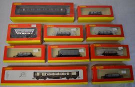 10 Hornby boxed carriages and wagons