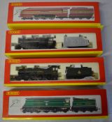 4 boxed Hornby locomotives including 7675 and 5077 Fairey Battle