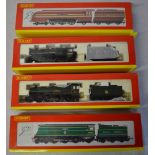 4 boxed Hornby locomotives including 7675 and 5077 Fairey Battle