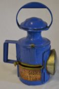 Great Central Railway G C R painted hand lamp with plate 'Barnetby 3827'