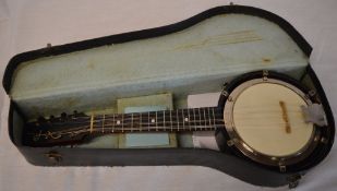 Cased 'Reliance' mandolin/banjolin