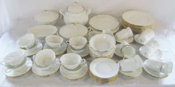 Queens Bone China 'Marie' dinner service comprising meat plates, serving dishes, dinner plates,