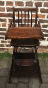 Early 20th century metamorphic child's high chair