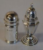 2 silver pepper pots, total approx weight 3.