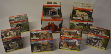 Approx 9 Hornby Skaledale model buildings / scenery, boxed, including The Vicarage,