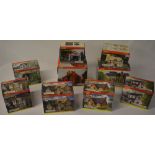 Approx 9 Hornby Skaledale model buildings / scenery, boxed, including The Vicarage,