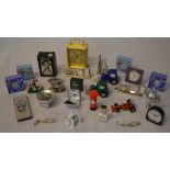 Ex shop stock - Large quantity of trinket/gift quartz clocks including Mum & Dad, Post Box,