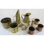 Assorted brass and copper ware