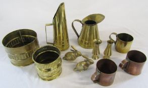 Assorted brass and copper ware