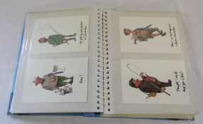 Album containing complete sets of David Cuppleditch Lincolnshire Poacher and seaside humorous