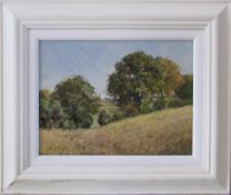 Oil on board 'Above Raithby' by Baz East (b.