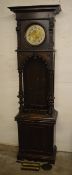 Late 19th century German oak longcase clock, C Jagermann Nachi,