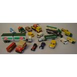 Various die cast model cars including Matchbox