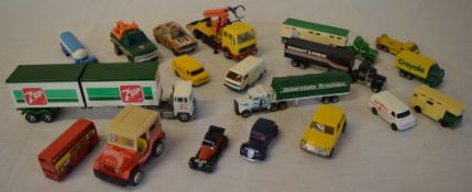 Various die cast model cars including Matchbox