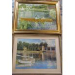Framed Renoir & Monet prints