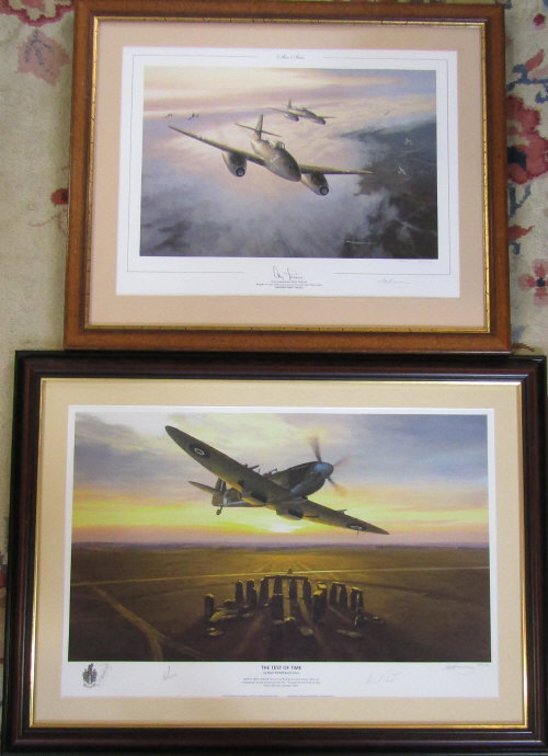 2 limited edition prints by Mark Postlewaite 'Air Aces' 62 cm x 51 cm and 'Test of time' no 389/500