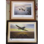 2 limited edition prints by Mark Postlewaite 'Air Aces' 62 cm x 51 cm and 'Test of time' no 389/500