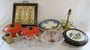 2 boxes of assorted ceramics and glassware,