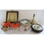 2 boxes of assorted ceramics and glassware,