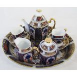 Miniature imari pattern cabaret set by Roselle Occ & Co Staffordshire