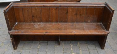 Victorian pitch pine pew,