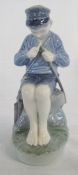 Royal Copenhagen figure of a boy whittling