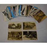 Various postcards including 4 of the Louth Flood