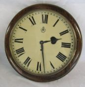 WWII period circular wall clock dial inscribed 'RAF' D 45 cm
