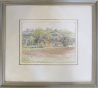 Watercolour 'Spring at Brinkhill' by Baz East (b.1938) signed lower left corner 40.