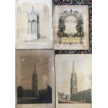 David N Robinson collection - 2 prints of St James' church & a print of William Allison memorial &